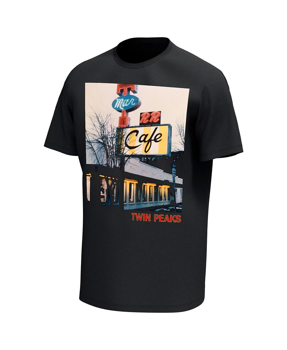 Мужская черная футболка Twin Peaks Double R Diner с графическим рисунком 4590₽