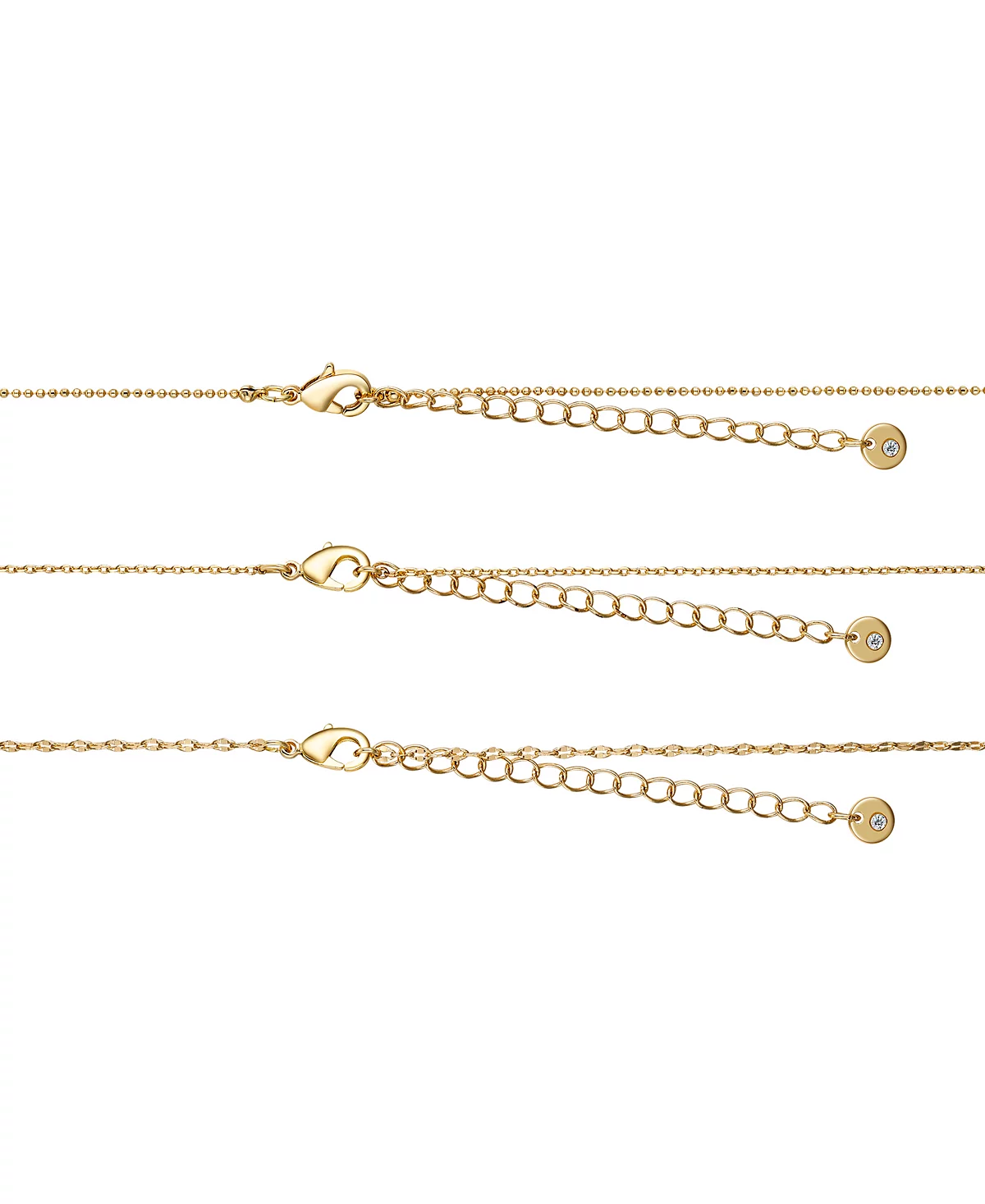 Многослойное ожерелье с подвеской из голубого кубического циркония и голубой эмали без надписи 5690₽