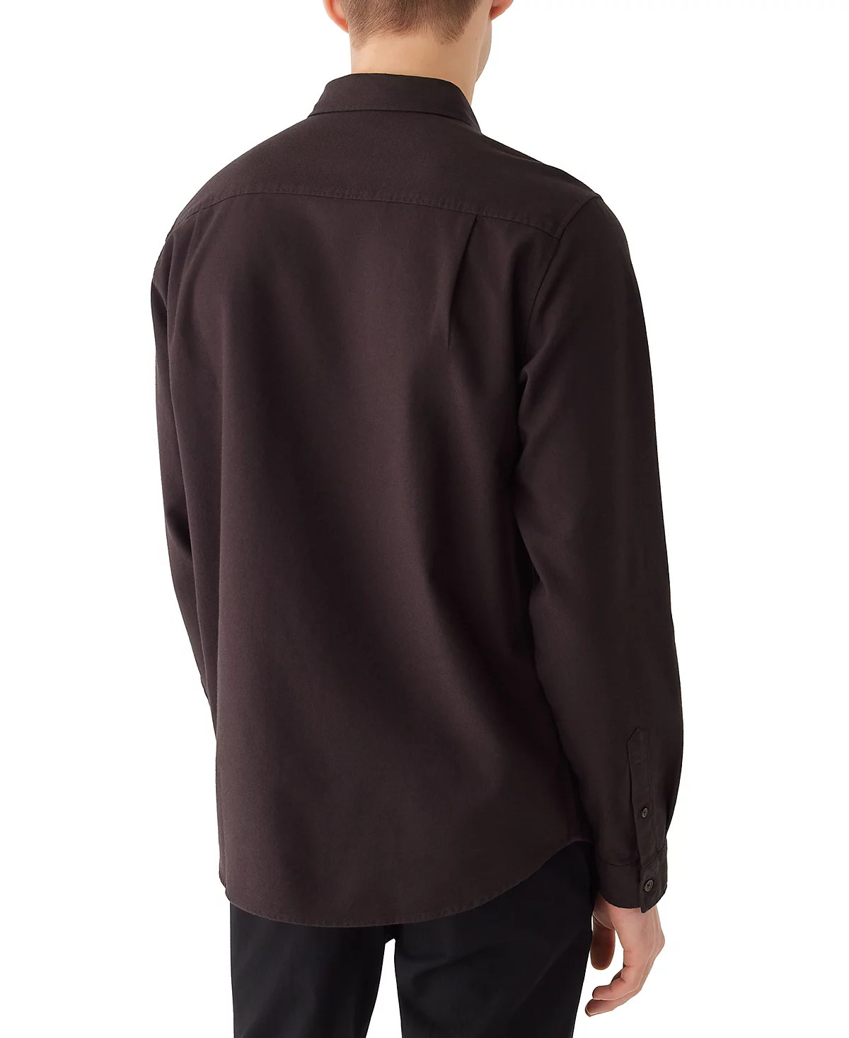 Мужская однотонная фланелевая рубашка на пуговицах Frank And Oak 14690₽