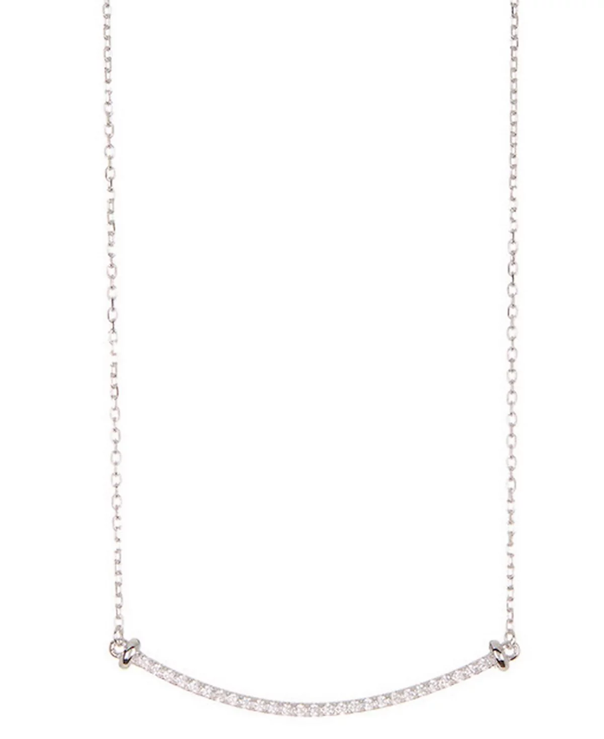 Колье с изогнутым стержнем из серебристого хрусталя ADORNIA удлинитель 16 дюймов 2 дюйма 3690₽