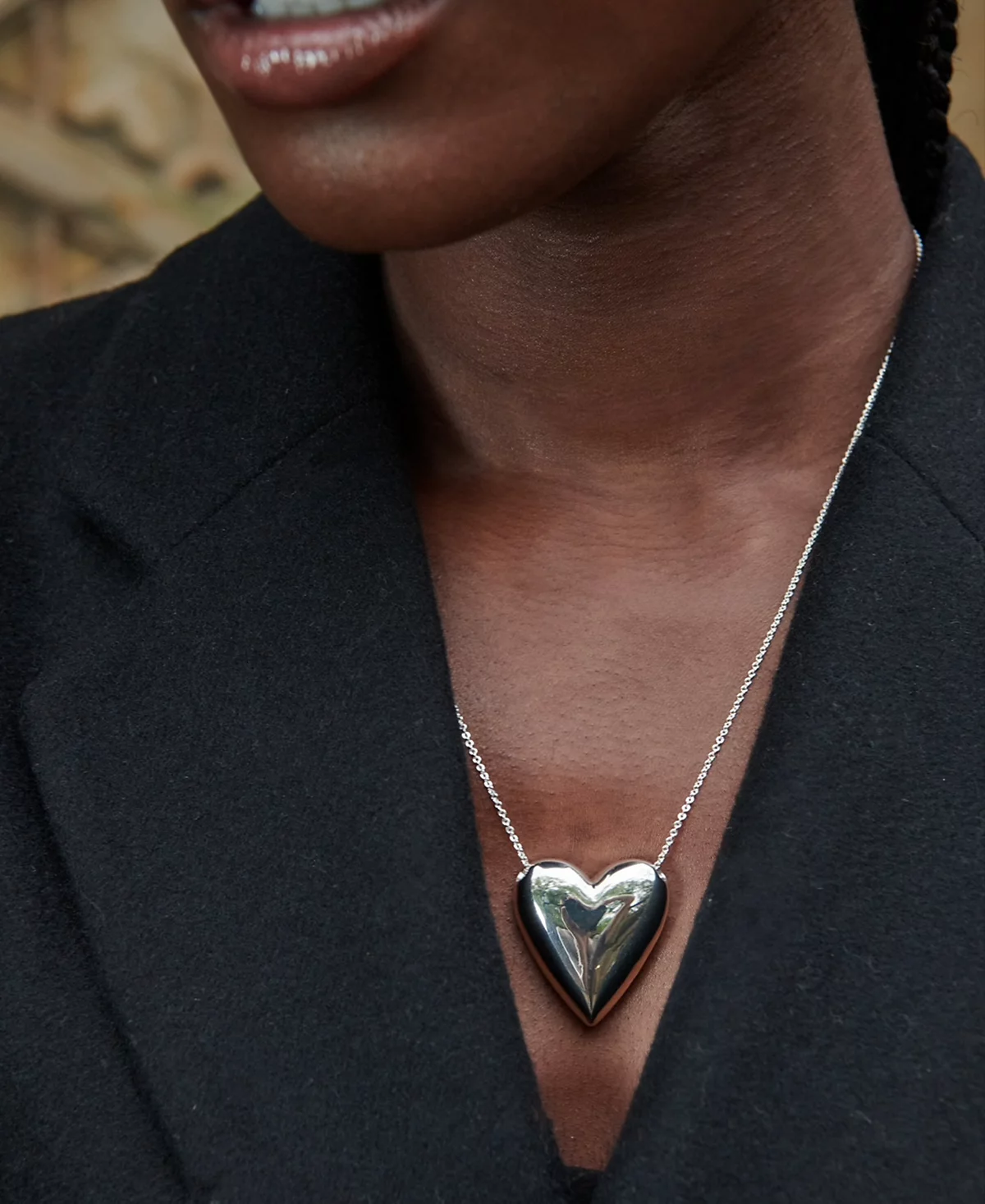 Колье-подвеска OMA THE LABEL на цепочке в виде сердца и шнура, удлинитель 20-1/2