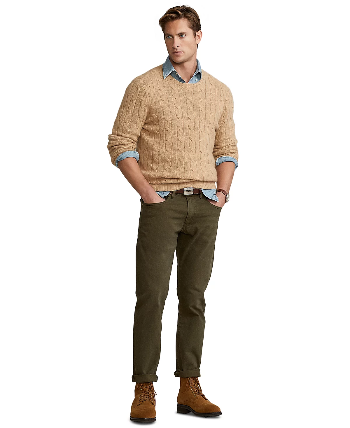 Мужские свободные прямые джинсы Polo Ralph Lauren от Hampton Stretch