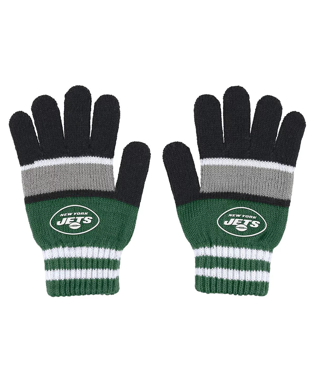 Женская ОДЕЖДА от Erin Andrews комплект из перчаток и шарфа в полоску New York Jets от Erin Andrews 7590₽