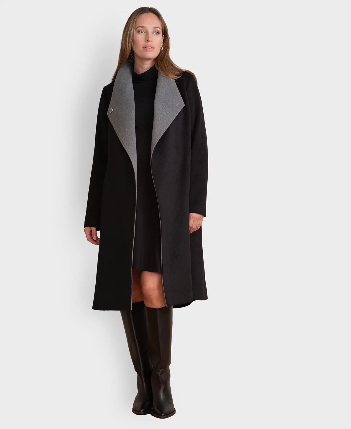 Женское пальто для беременных с запахом из смеси шерсти Seraphine 23790₽