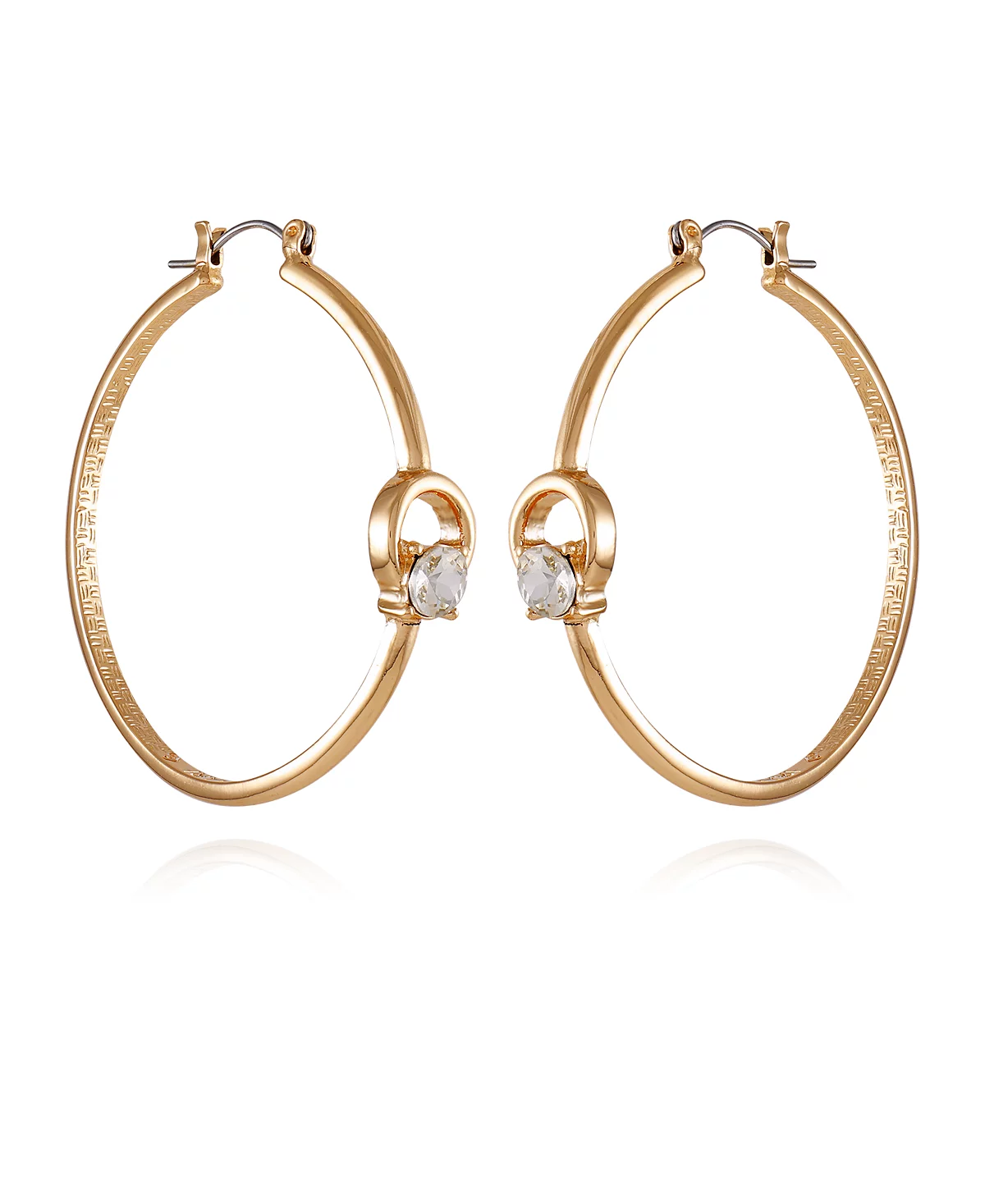 Серьги-кольца из толстой ленты золотого цвета T Tahari 7990₽