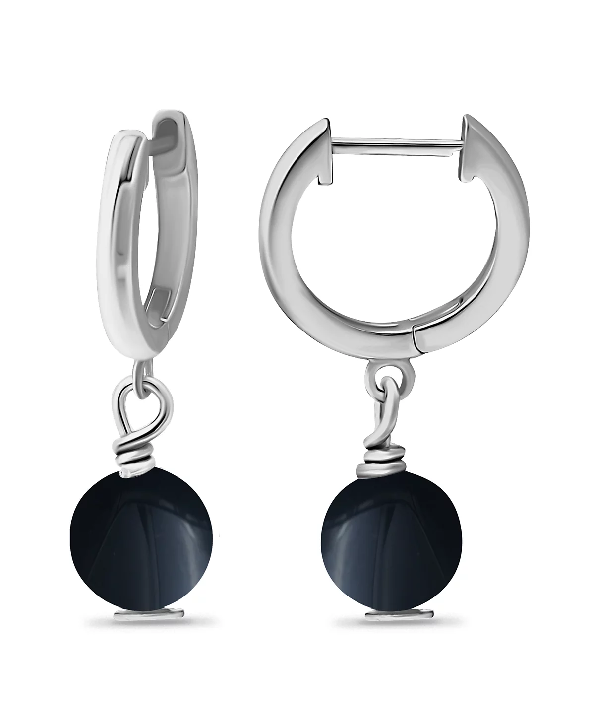 Серьги-кольца Huggie Hoop от Macy's с посеребренным покрытием из нескольких подлинных камней