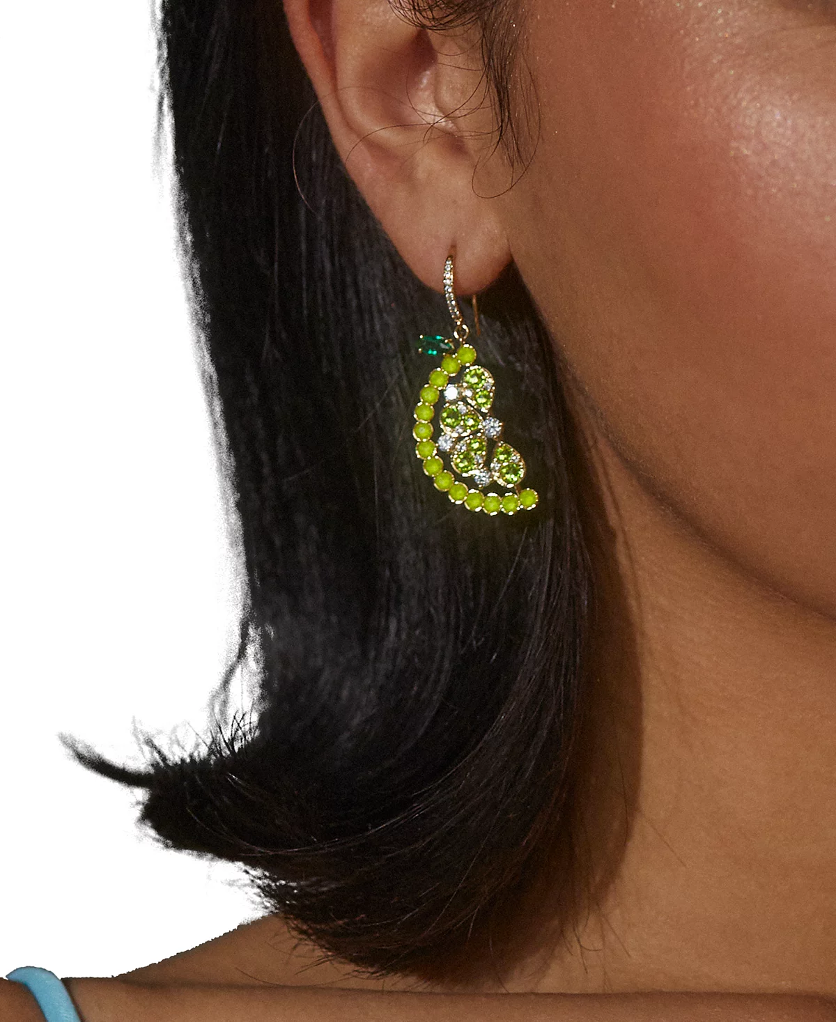 Серьги-капли AJOA by Nadri с 18-каратным позолотой и смешанными камнями лимонного цвета 11390₽