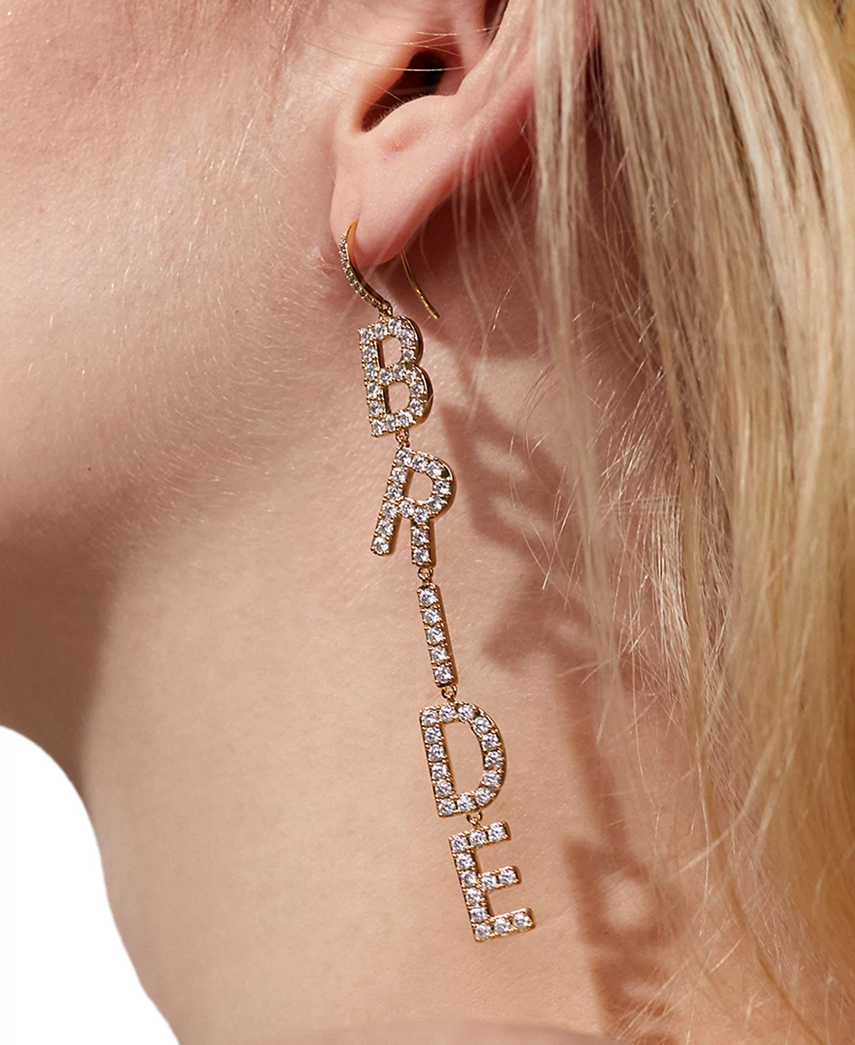 Линейные серьги-капли AJOA by Nadri Pav с кубическим цирконием для невесты 14790₽