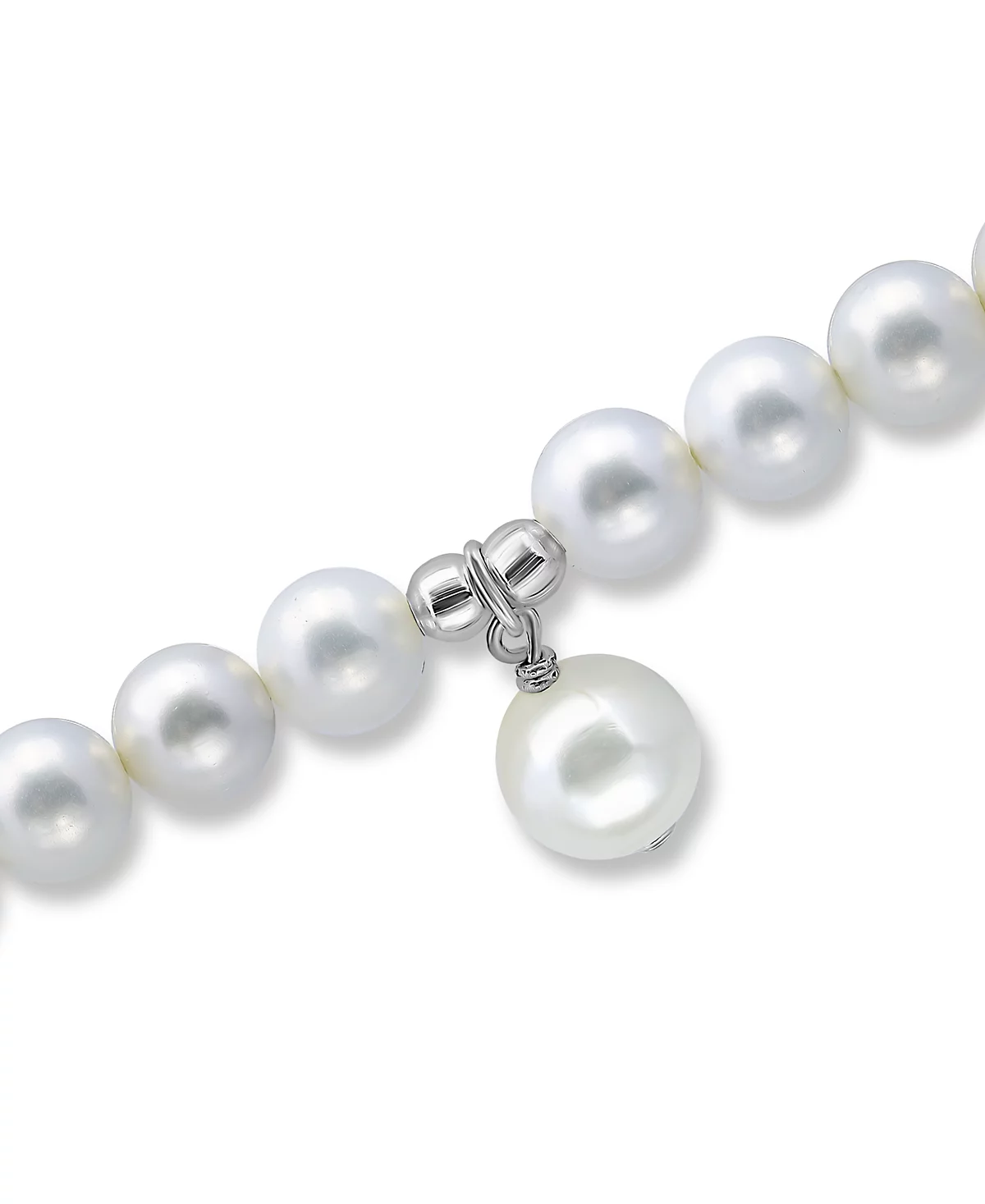Подвеска-шарм Macys White Shell Pearl с эластичным браслетом из белого жемчуга в виде ракушки 5090₽