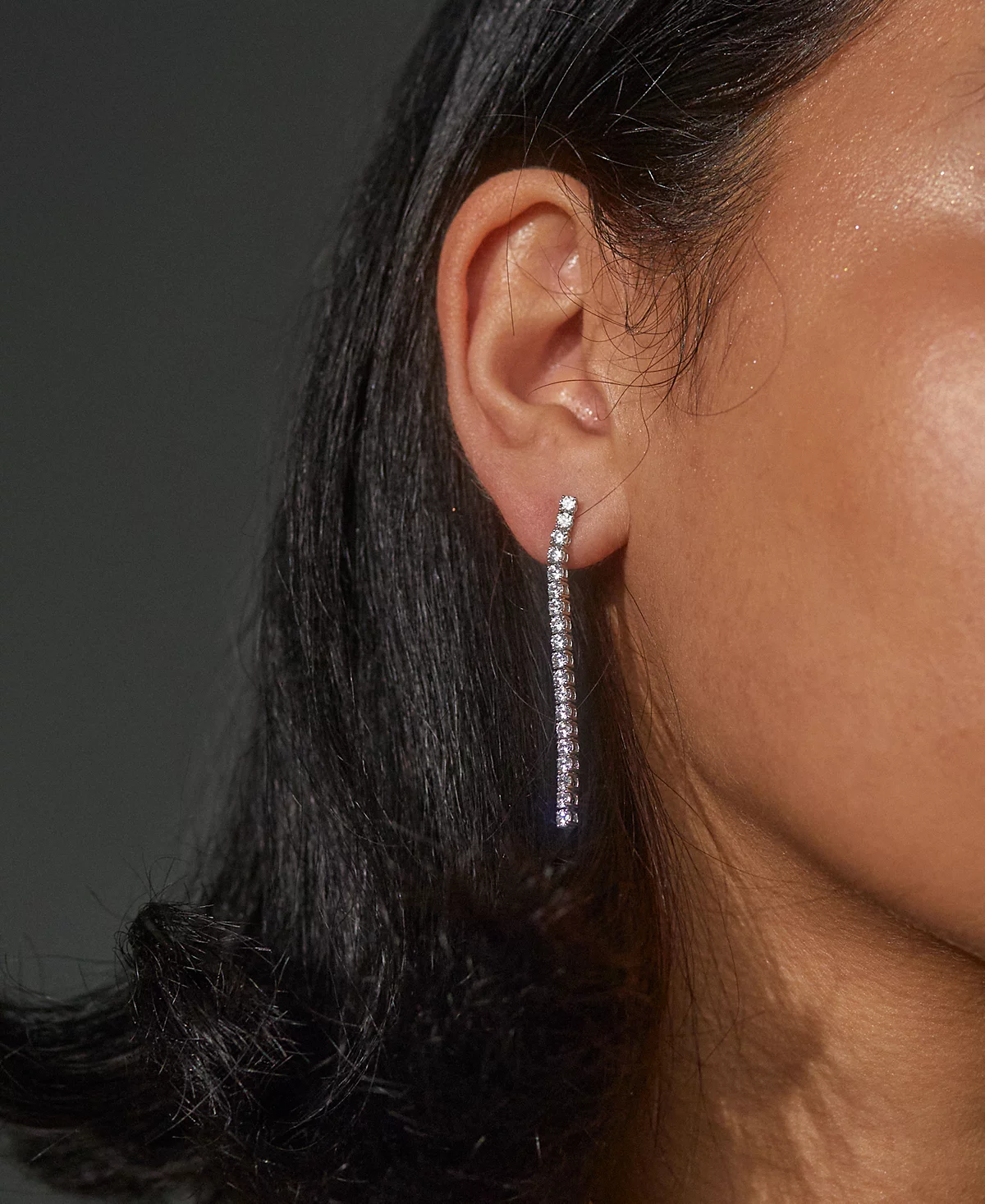 Серьги-капли Eliot Danori с кубическим цирконием серебристого цвета, созданные для Macy's