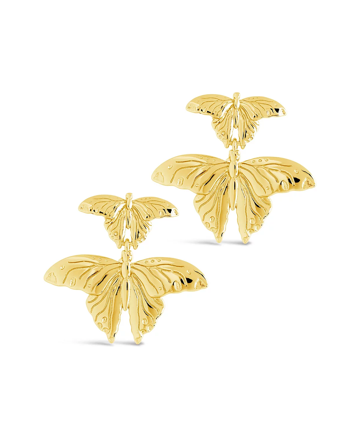 Золотистые или серебристые заклепки-бабочки Sterling Forever Rowena Drop