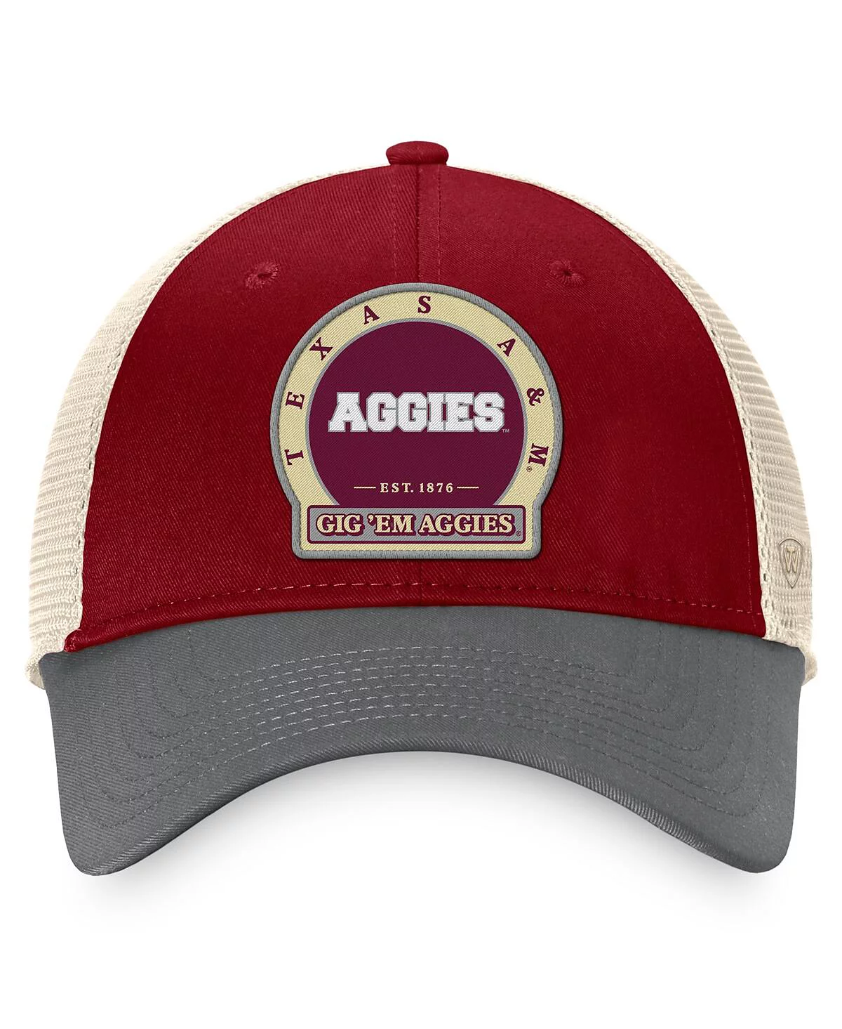 Мужская темно-бордовая шляпа Texas A-M Aggies от Top of the World изысканная шляпа дальнобойщика с регулируемой посадкой 3590₽