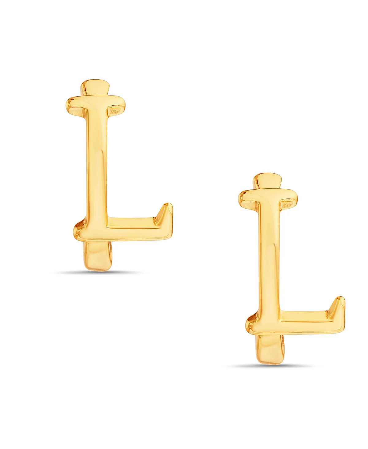 золотая серьга-обруч Huggie Hoop с инициалом в виде буквы А от kensie 4890₽