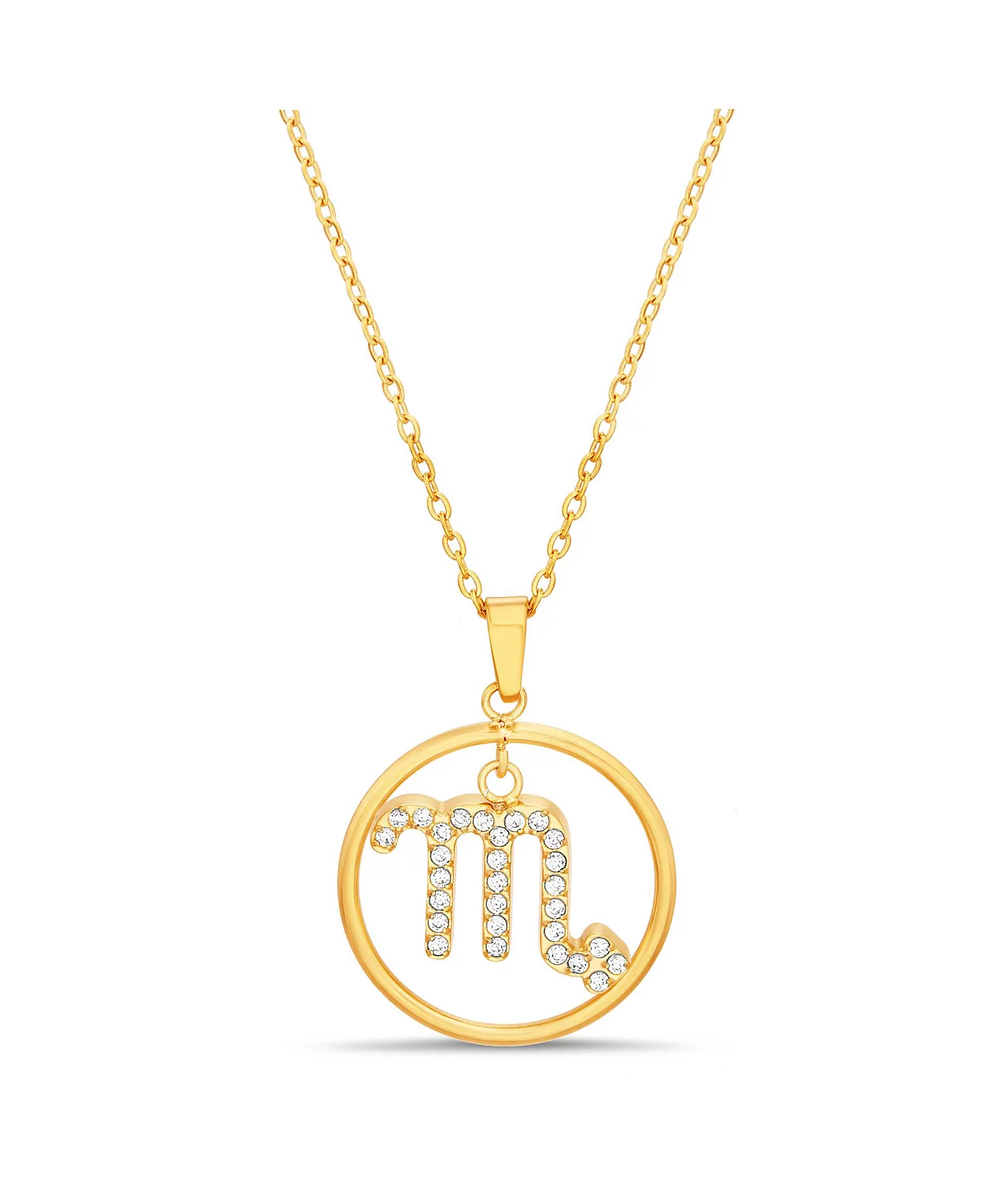 круглое колье-подвеска с инициалами kensie в золотистых тонах 5690₽