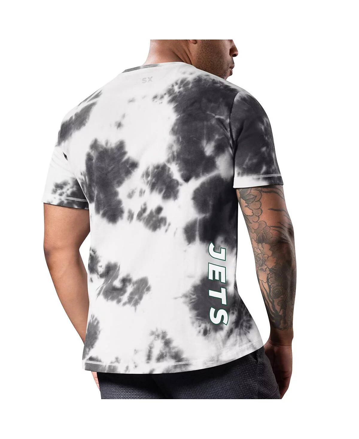 Мужская футболка MSX by Michael Strahan Black New York Jets Freestyle Tie-Dye от Michael Strahan 10490₽