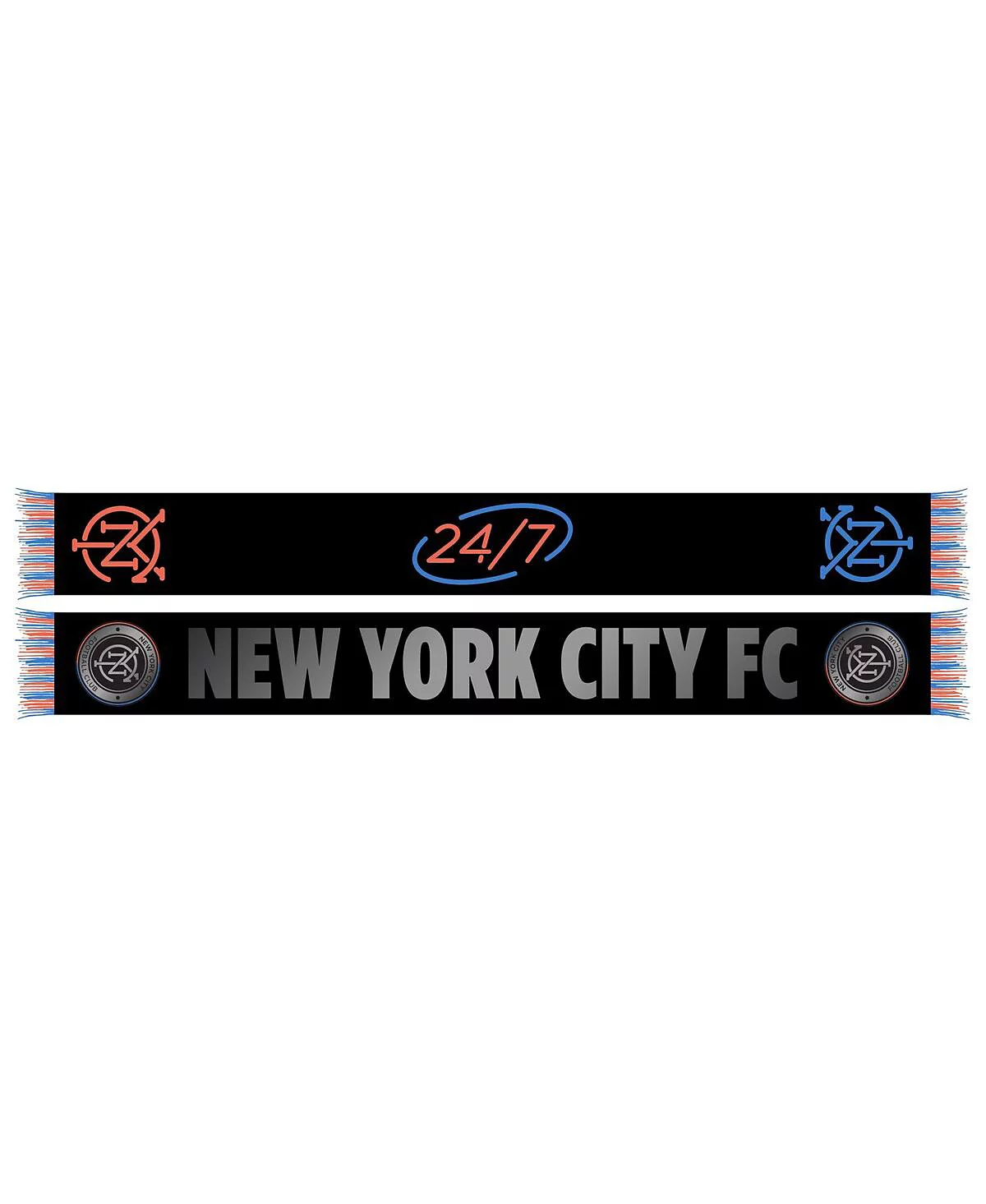 Мужской и женский черный трикотажный шарф-крючок New York City FC 2024