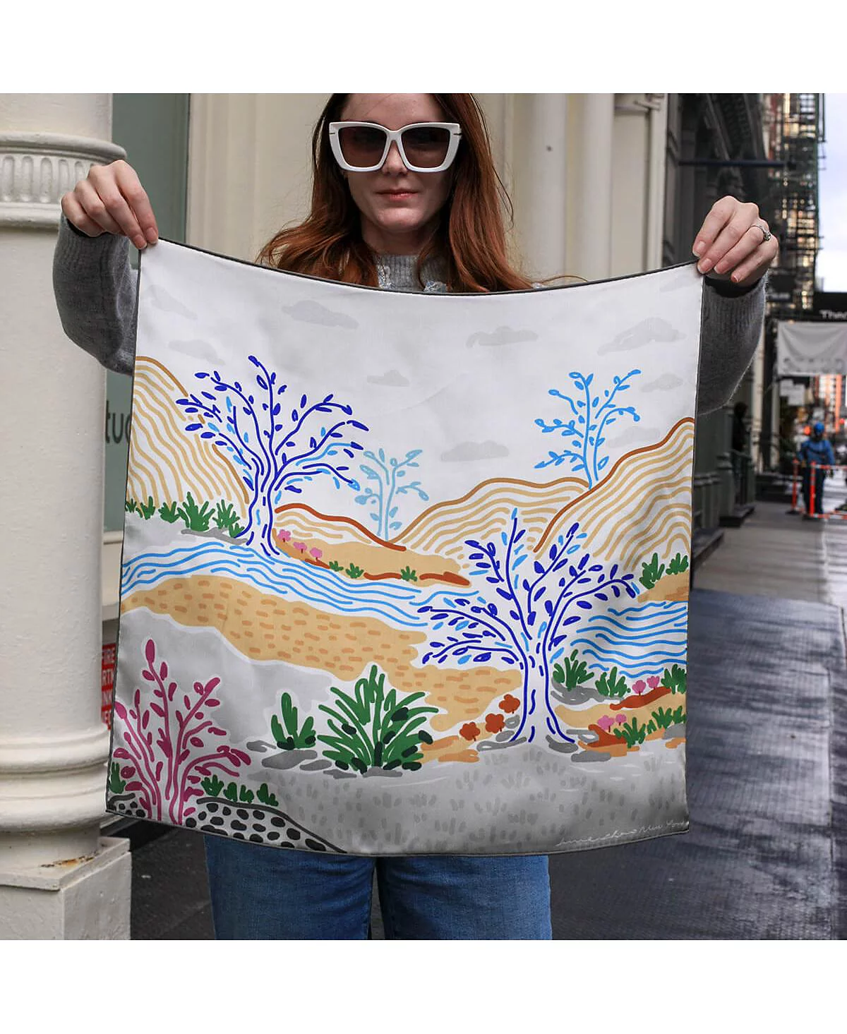 Джесси Чжао Нью-Йоркская шелковая бандана из фильма 