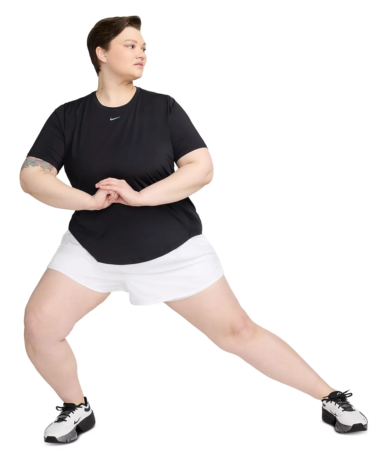  Облегающий топ с коротким рукавом Nike One Classic Plus Size 