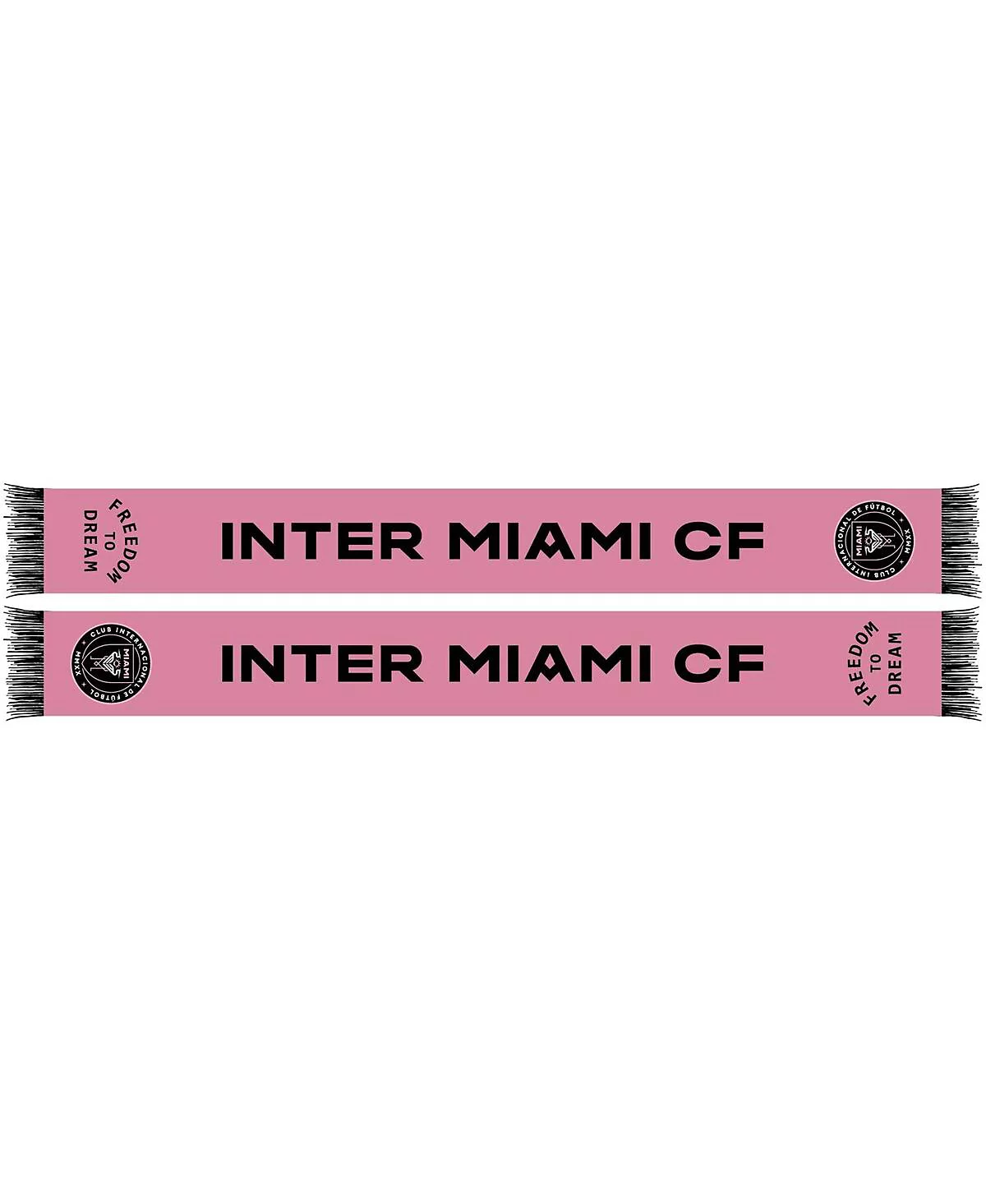 Мужской и женский розовый шарф из джерси Inter Miami CF, сшитый крючком