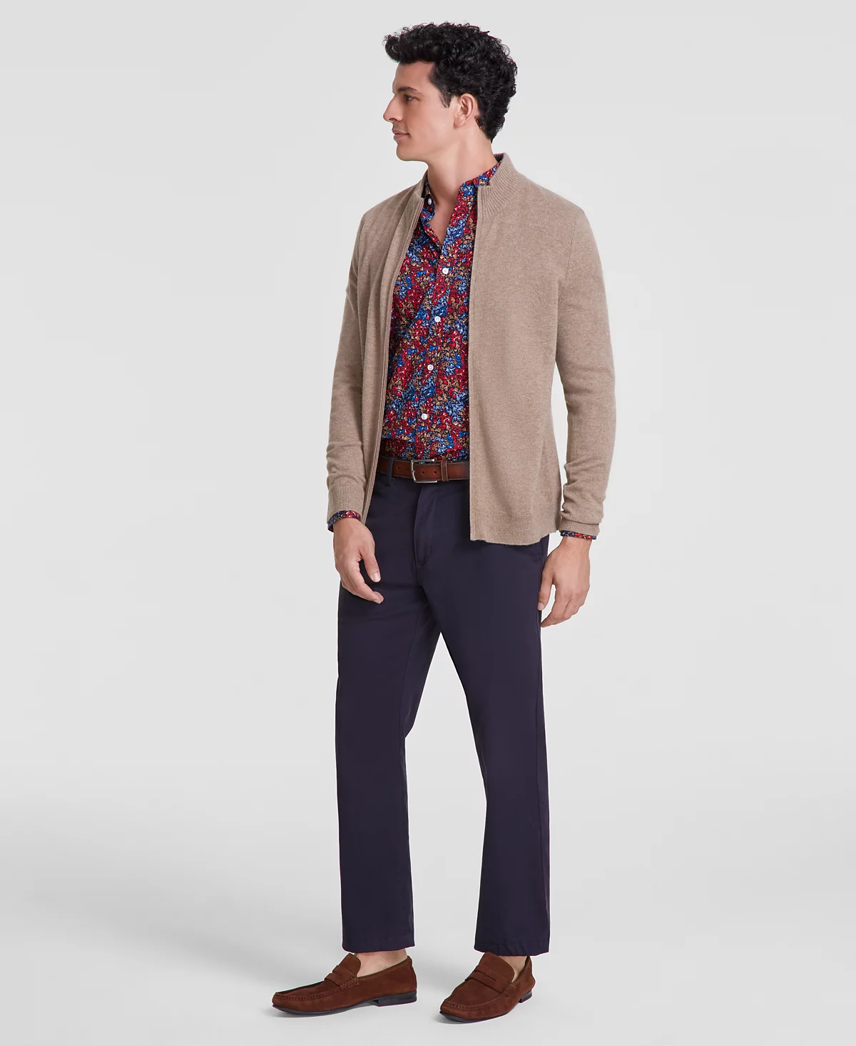 Мужская рубашка из поплина Monty Leaf от Club Room созданная для Macys 3990₽