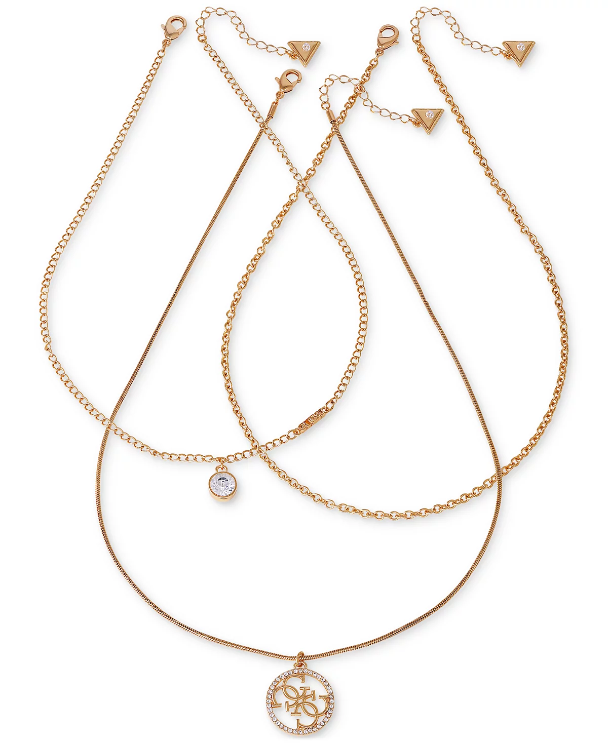 УГАДАЙ 3 шт Подвеска с логотипом из золотистых кристаллов и ожерелье из нитей 4890₽