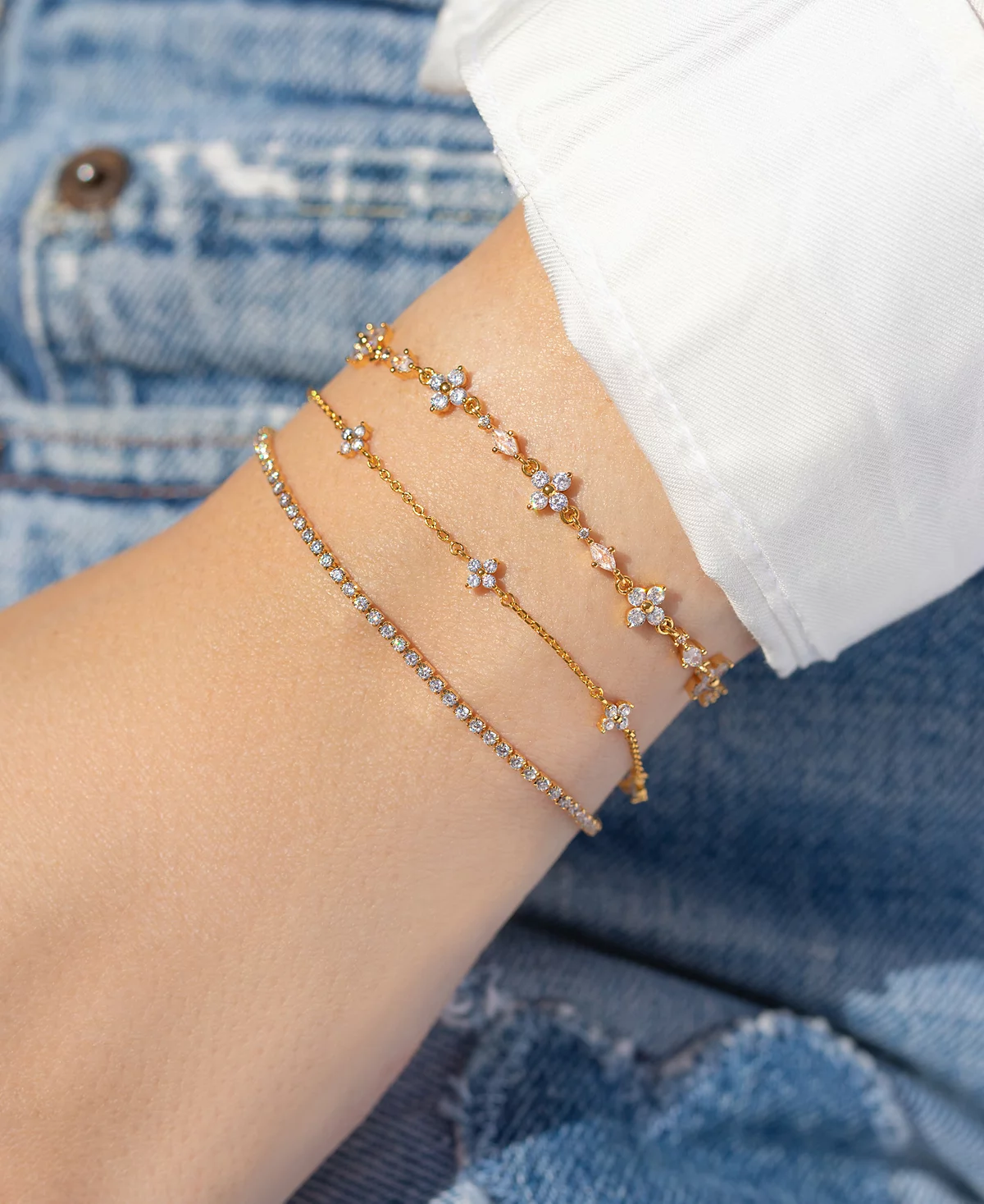 Браслет из кристаллов Girls Crew с бесконечным полуночным блеском 12890₽