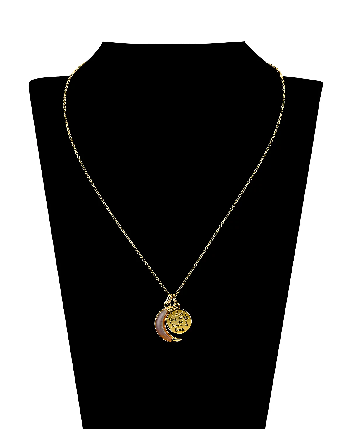 Ненаписанное Агатовое лунное ожерелье с подвеской-шармом 