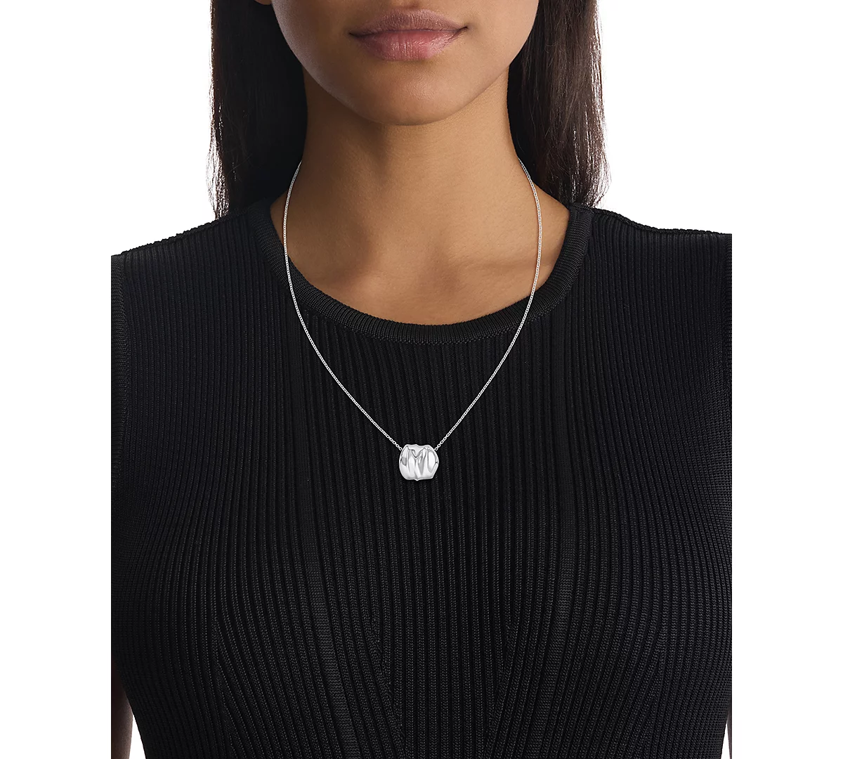 Колье Calvin Klein со структурной подвеской из нержавеющей стали удлинитель 20 дюймов 2 дюйма 15190₽