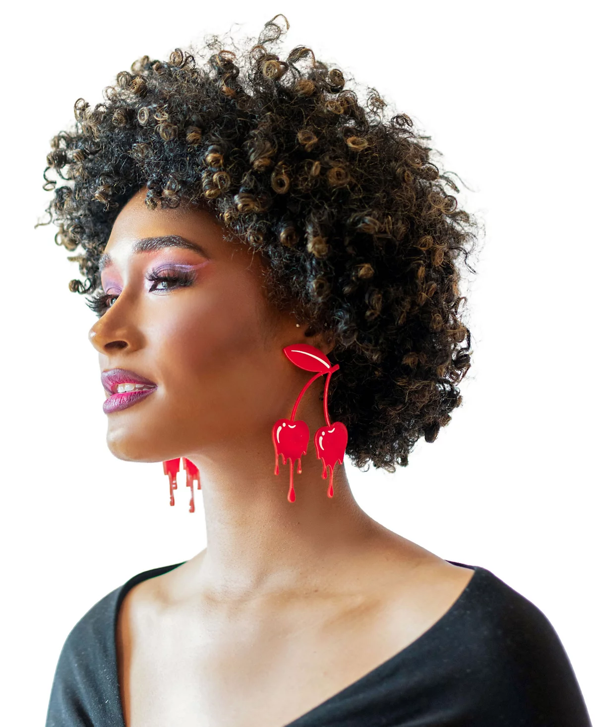 Шикарные дизайнерские серьги на крючках из вишни 7590₽