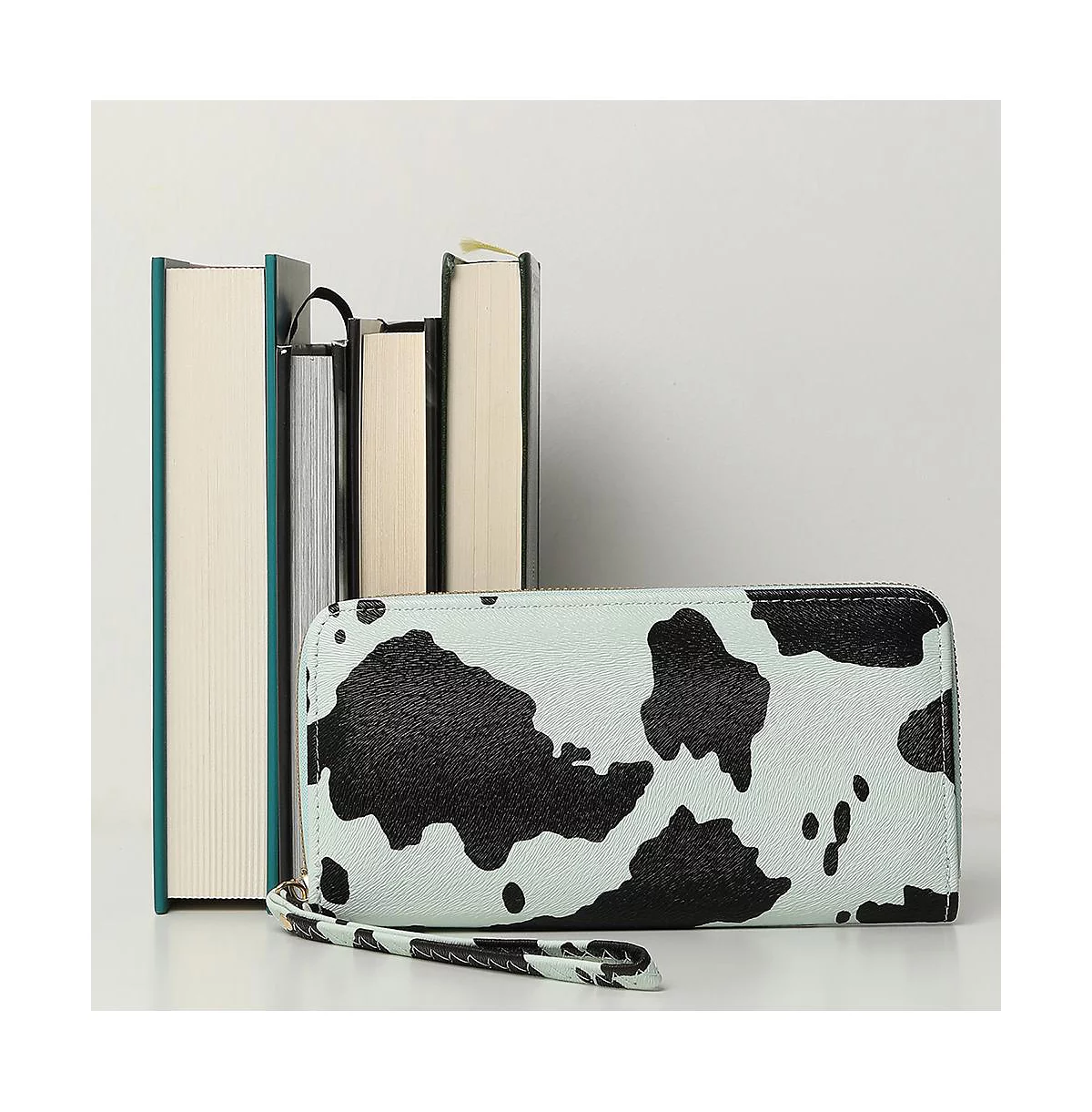 Женский кошелек с принтом Haute Sauce светло-зеленого и белого цветов