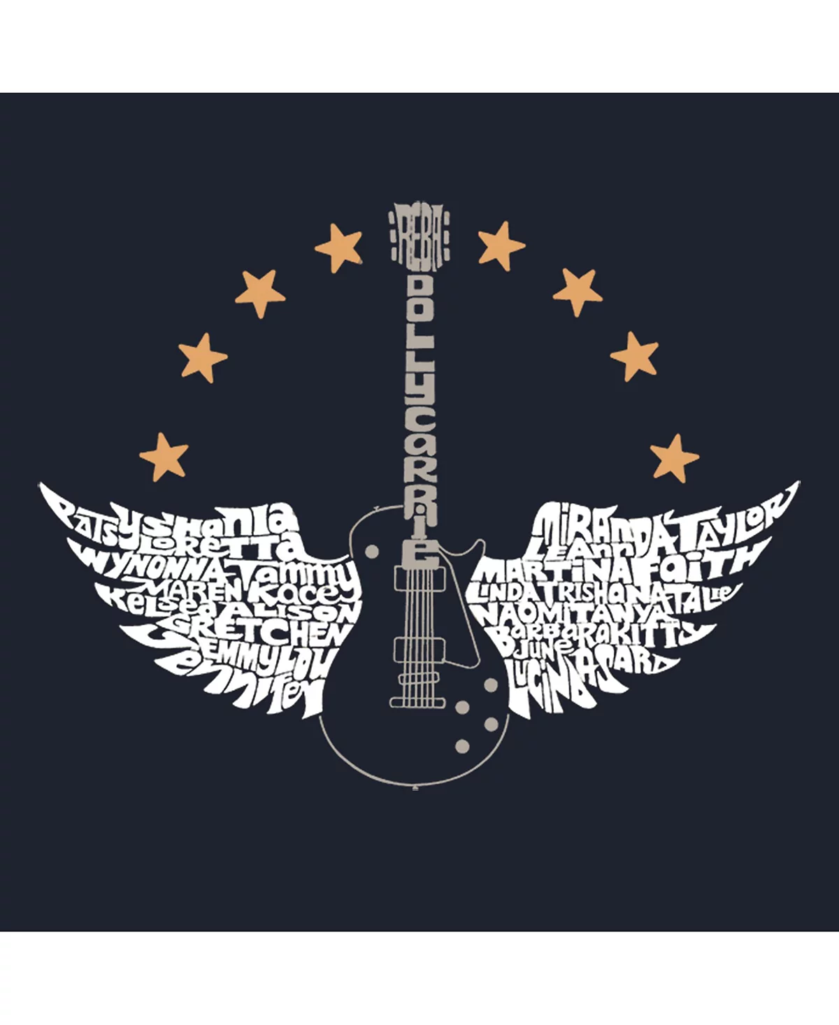 Певицы в стиле кантри-поп-арт из Лос-Анджелеса - Маленькая сумка в стиле Word Art