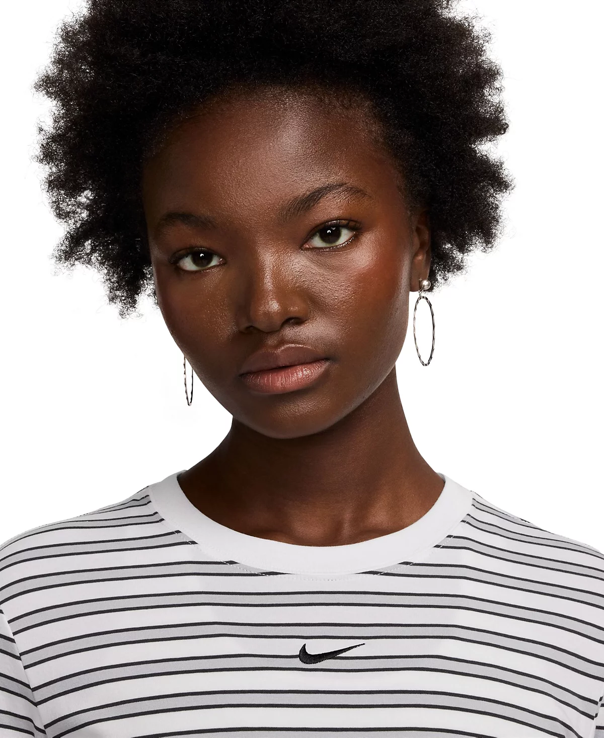 Женская футболка Nike Sportswear из холодного трикотажа в тонкую полоску 