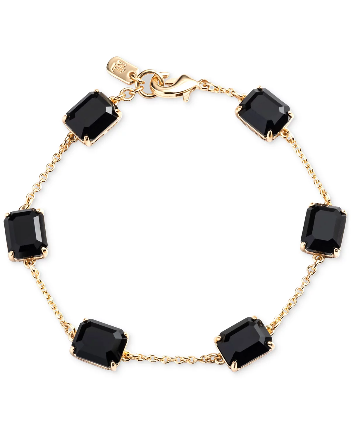 Lauren Ralph Lauren Gold-Tone Square Stone - Fine Chain Link Bracelet 10990₽