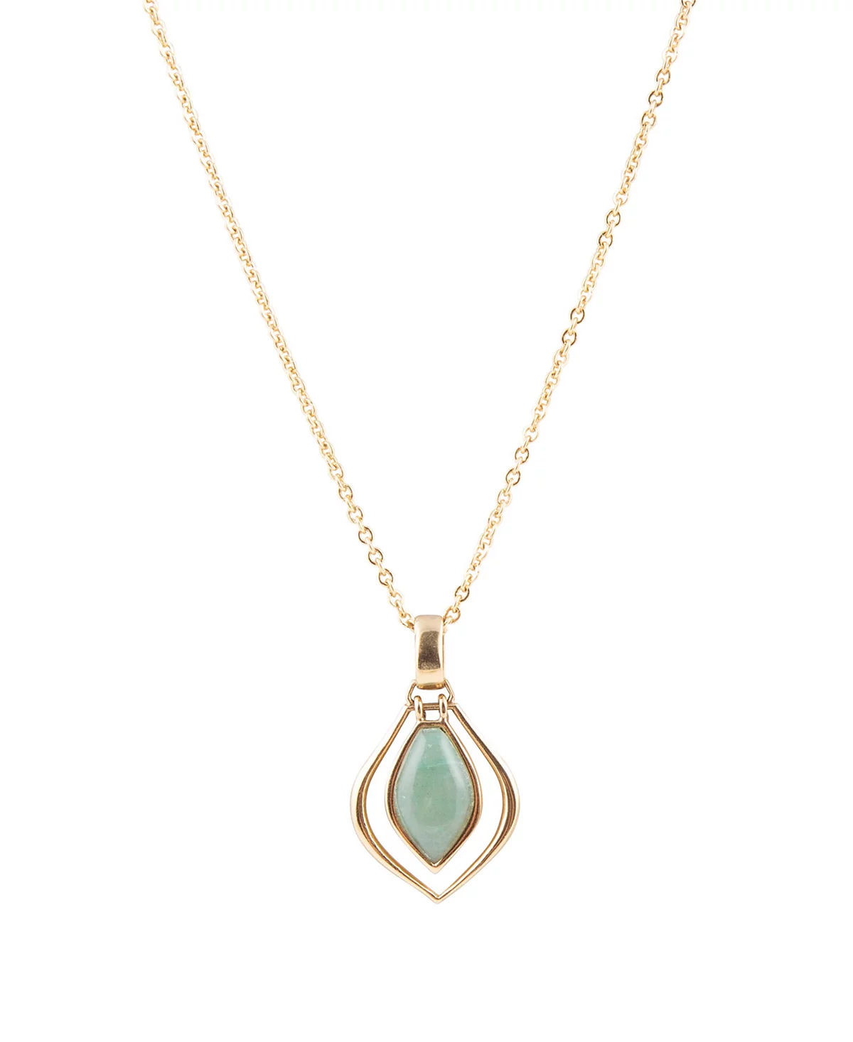 Barse Melita Genuine Green Aventurine Teardrop Pendant Necklace 14790₽