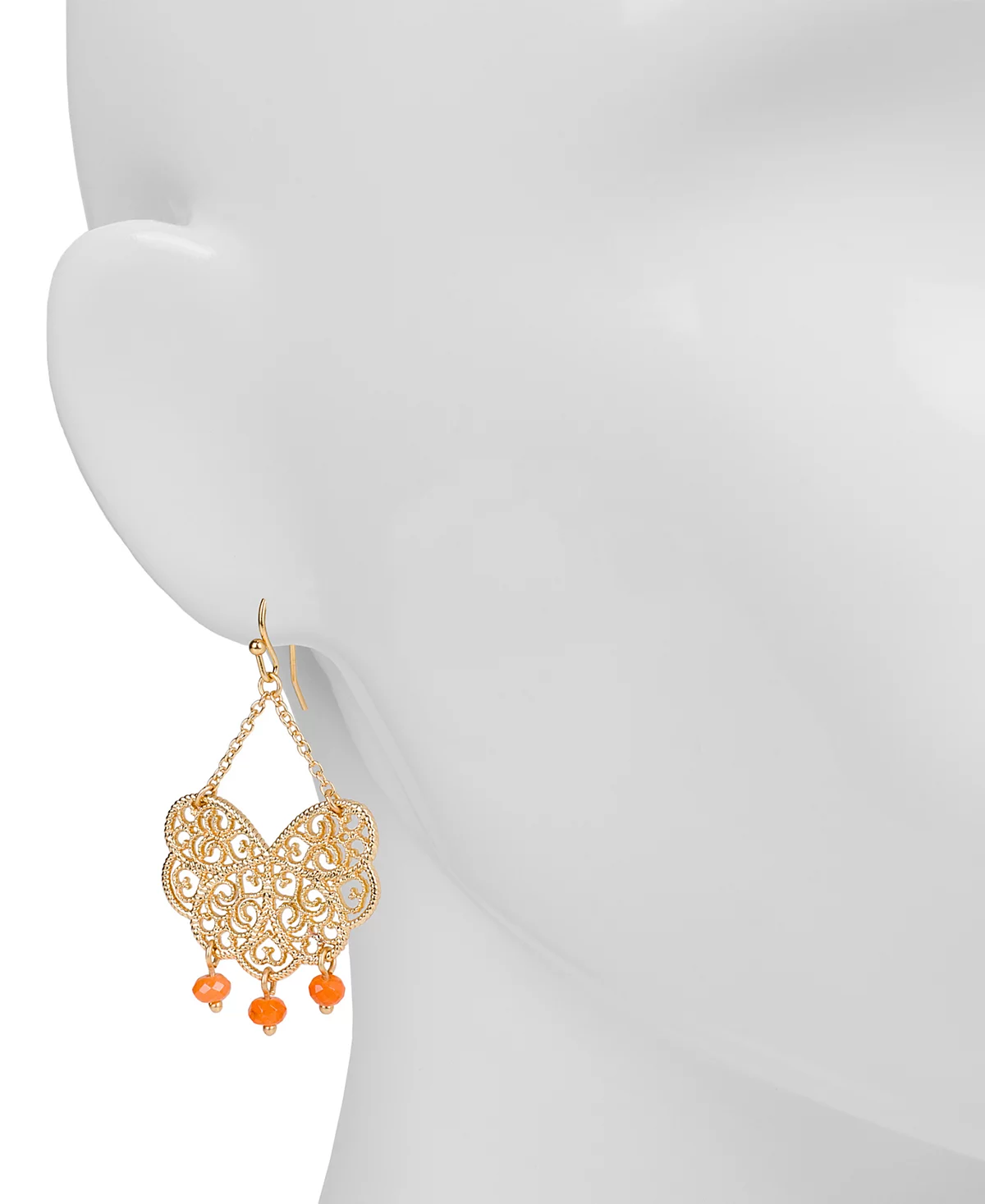 Patricia Nash Gold-Tone Filigree Beaded Drop Earrings