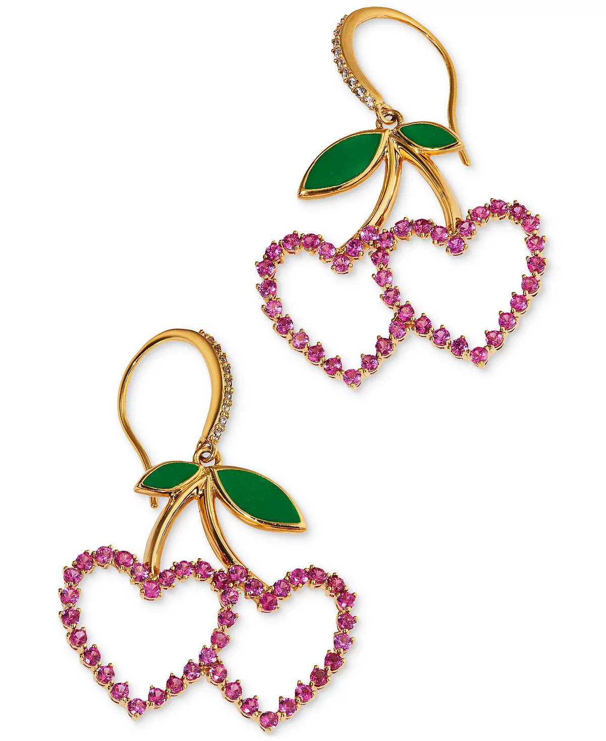 AJOA by Nadri 18k Gold-Plated Mixed Stone Cherry Hearts Drop Earrings 11390₽