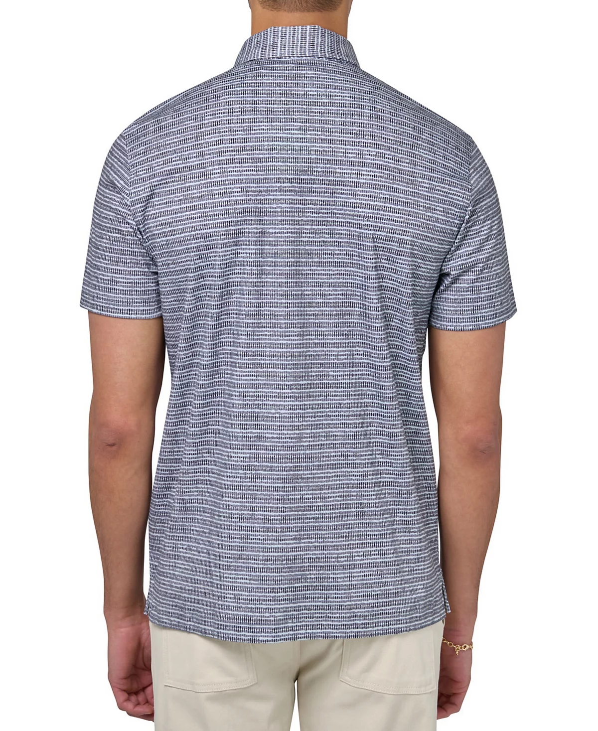 Мужская приталенная рубашка поло из мерсеризованного хлопка в полоску Brooklyn Brigade без морщин