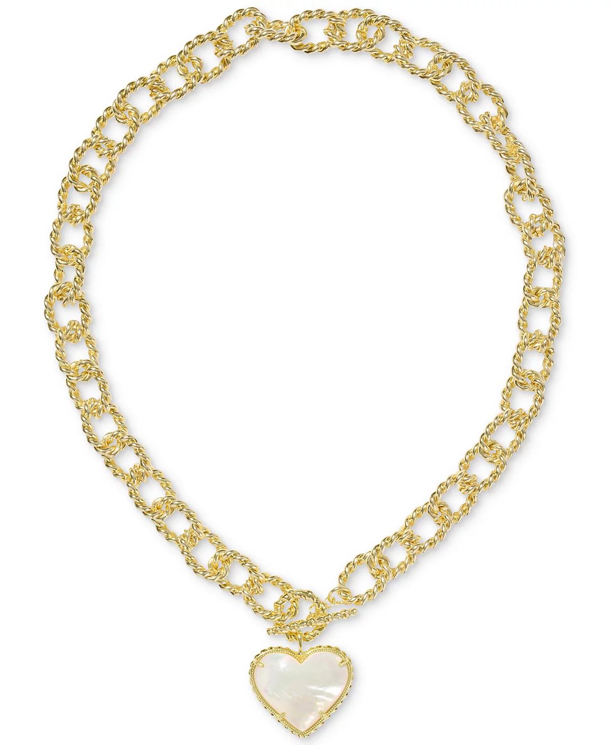 Kendra Scott 14k Gold-Plated Mother-of-Pearl Heart 20-1/2