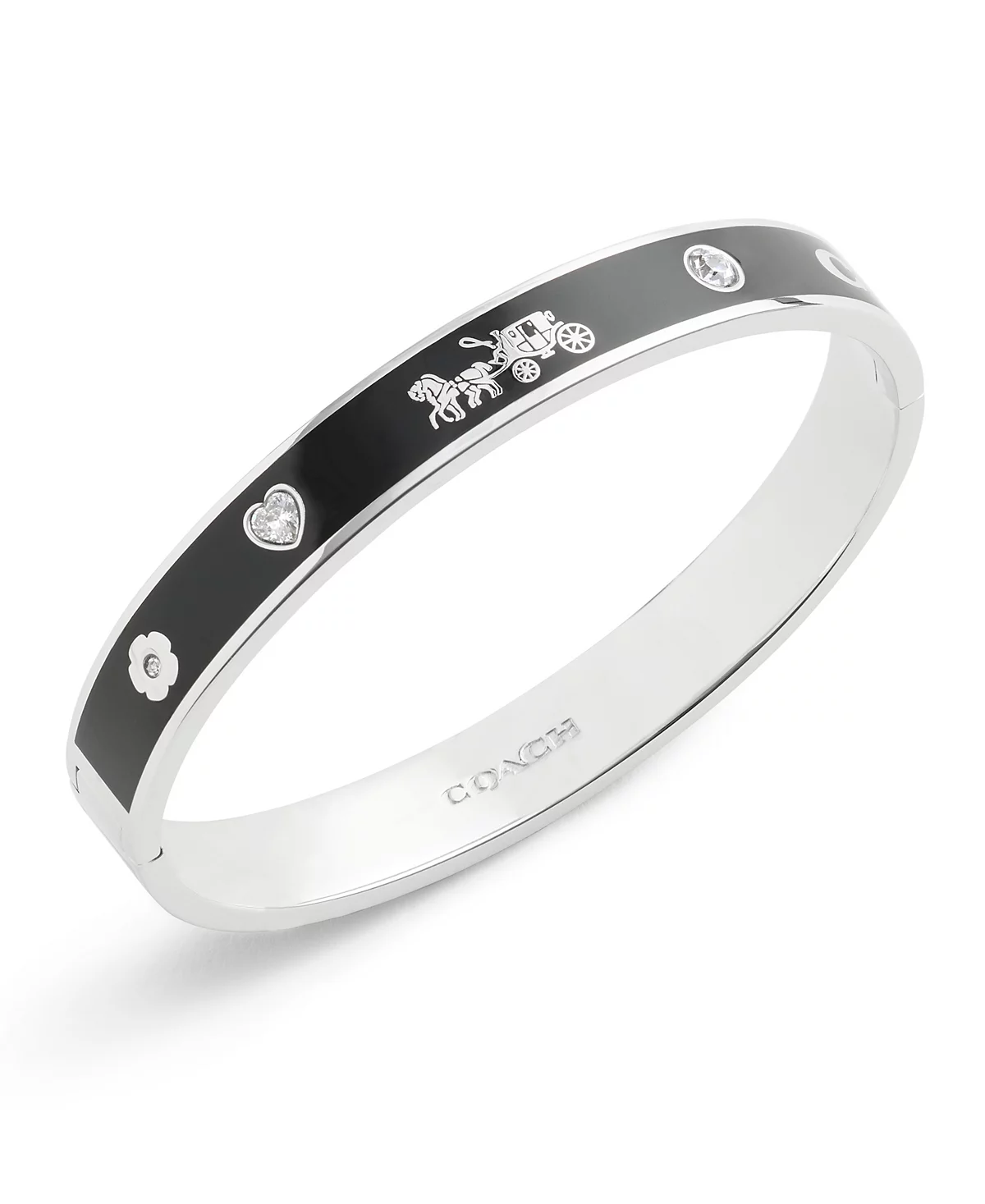COACH Faux Stone Signature Horse Carriage Bangle Bracelet 16690₽