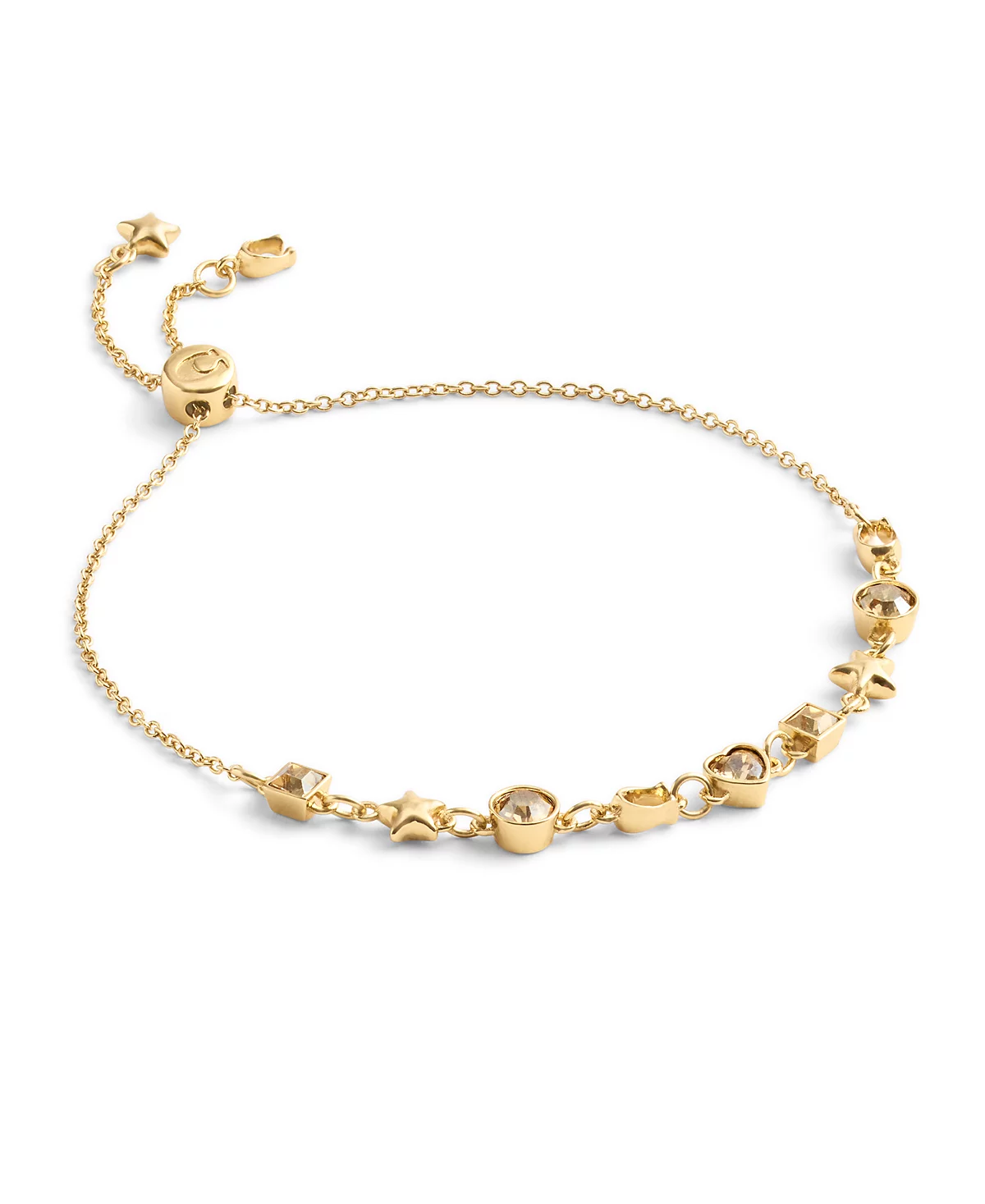 COACH Faux Stone Signature Star Heart Slider Bracelet 16190₽