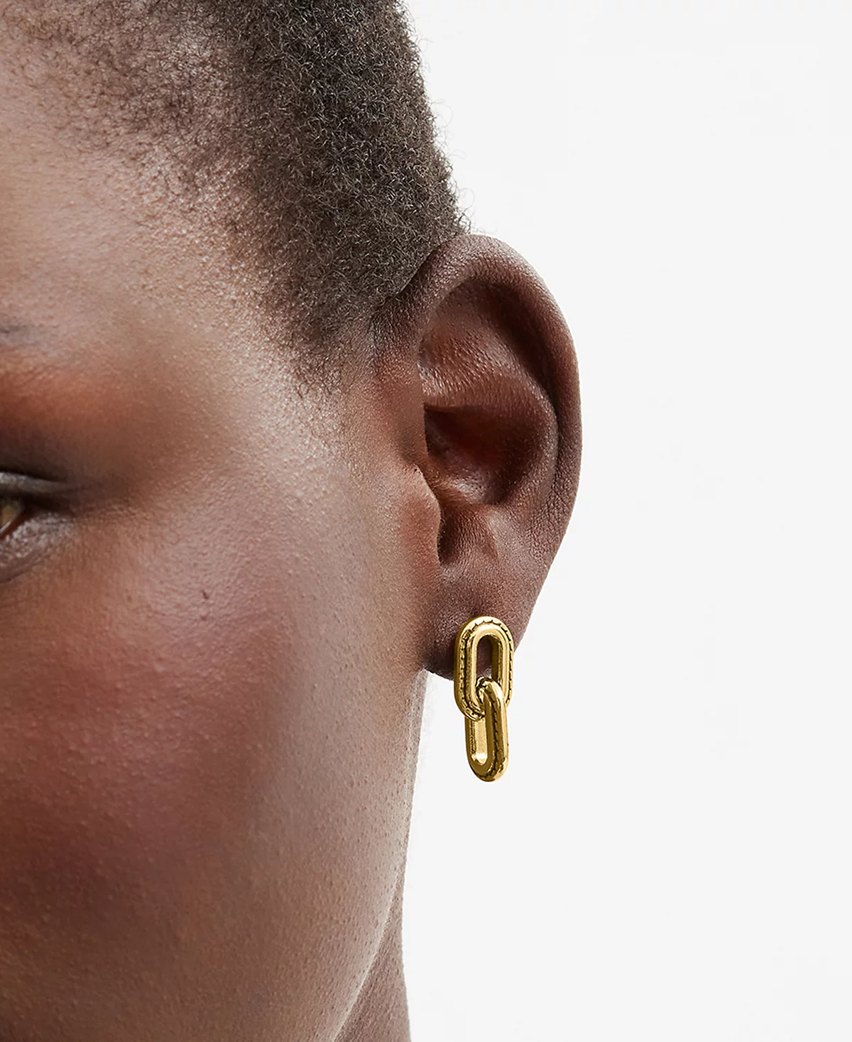 COACH Gold-Tone Stitched Link Drop Earrings 9990₽