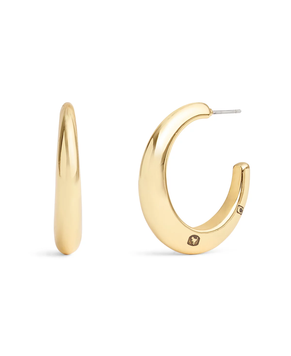 COACH Signature Hallmark Tubular Hoop Earrings 12690₽