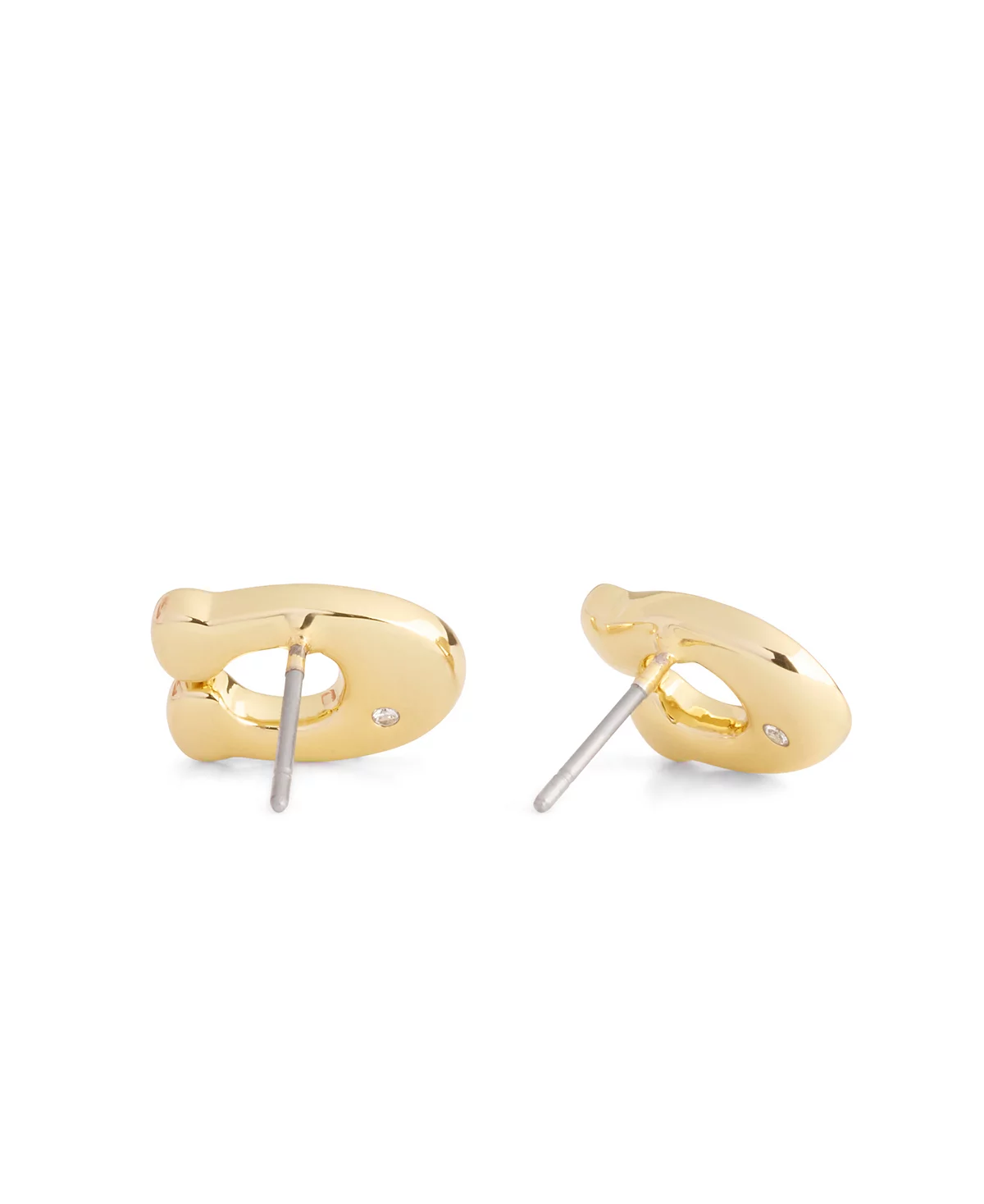 COACH Faux Stone Signature Pave C Stud Earrings 8690₽