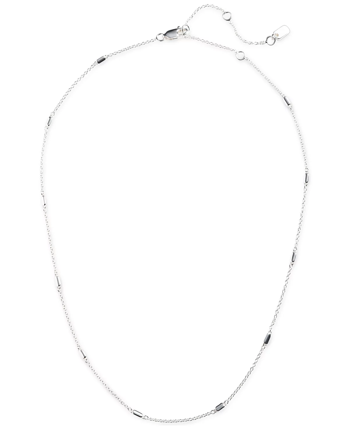 Lauren Ralph Lauren Sterling Silver Bar Station Collar Necklace 15 3 extender 23790₽
