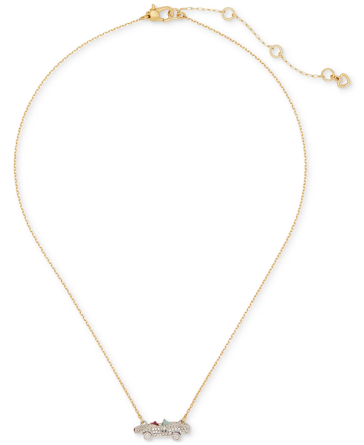 Kate Spade New York Two-Tone Pav Car Mini Pendant Necklace 16 3 extender 11190₽