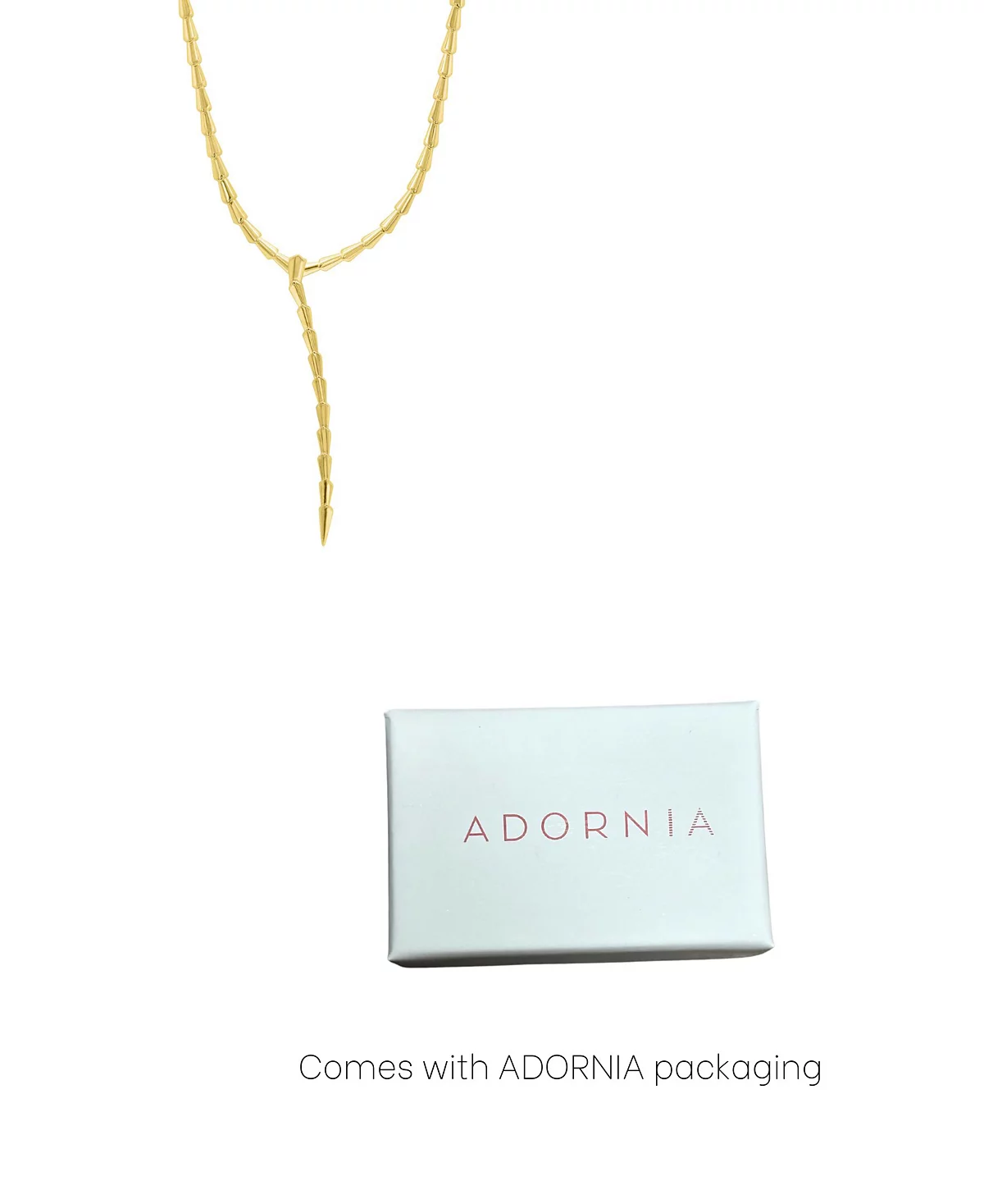 ADORNIA Gold Adjustable Serpent Lariat Y-Necklace 9090₽