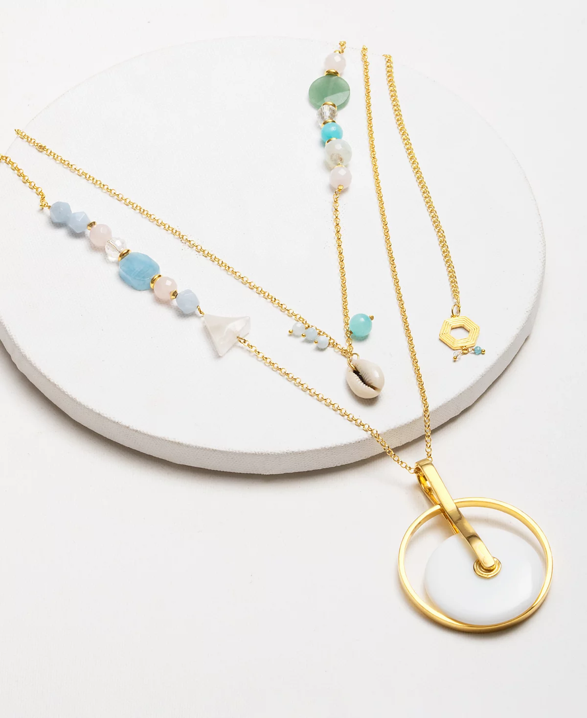 Nectar Nectar New York 18K Gold Plated Ombak Long Chain Necklace 54190₽