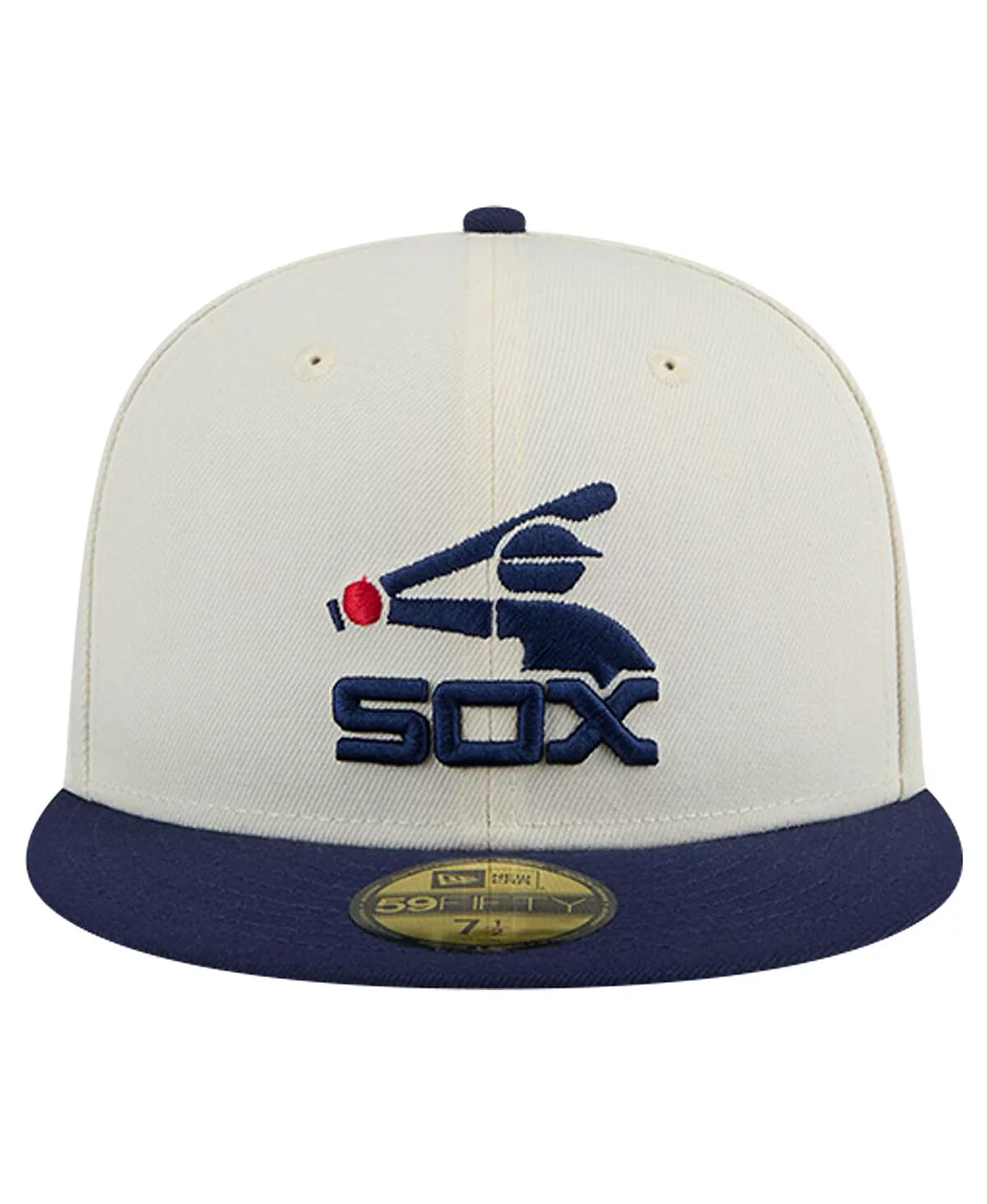 Мужская белая шляпа New Era из коллекции Chicago White Sox Cooperstown цвет хром 59 приталенный крой 6290₽