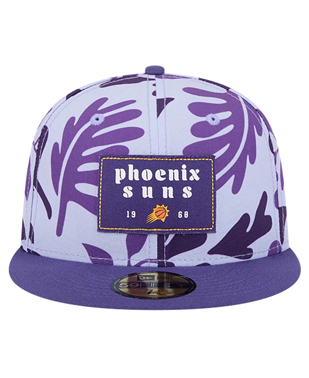 Мужская приталенная шляпа New Era с фиолетовыми пальмовыми листьями Phoenix Suns 2-тонная 59-ДЮЙМОВАЯ 6890₽