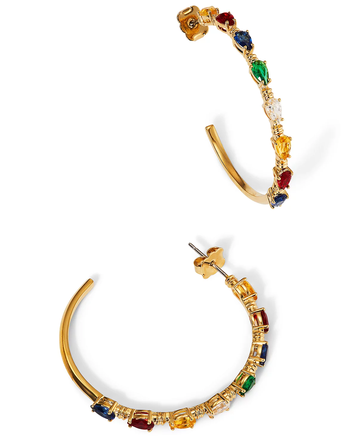 AJOA BY NADRI Gold-Tone Multicolor Light Bulb Medium C Hoop Earrings 162 10490₽